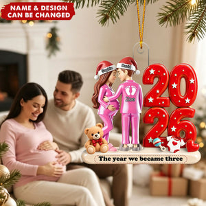 Trending Expecting Parents Christmas Pregnancy - Personalized Acrylic Ornament
