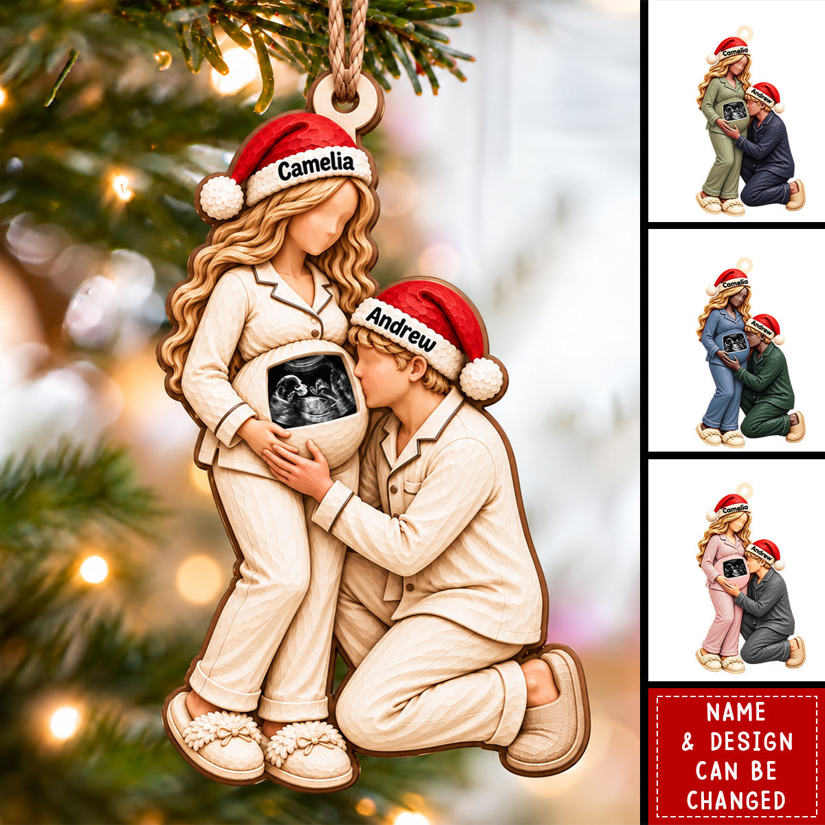 Personalised Bump's First Christmas Ornament, See You In 2026 Baby's Ornament