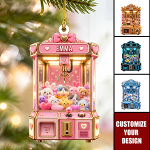 Personalized Plush Toy Vending Machine Ornament, Christmas Tree Decor Ornament Gift