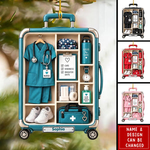 Custom Scrubs Personalized Christmas Ornament, Nurse Ornament
