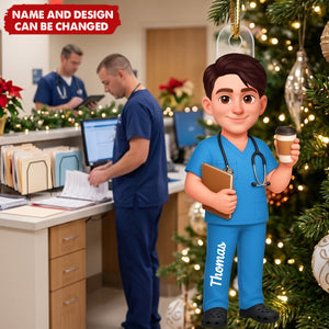 Nurse Uniform Custom Name - Personalized Acrylic Ornament