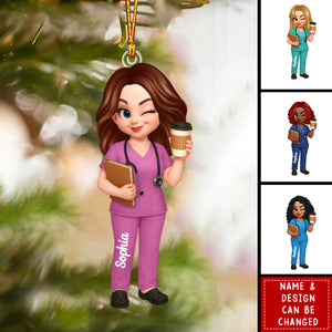 Nurse Uniform Custom Name - Personalized Acrylic Ornament