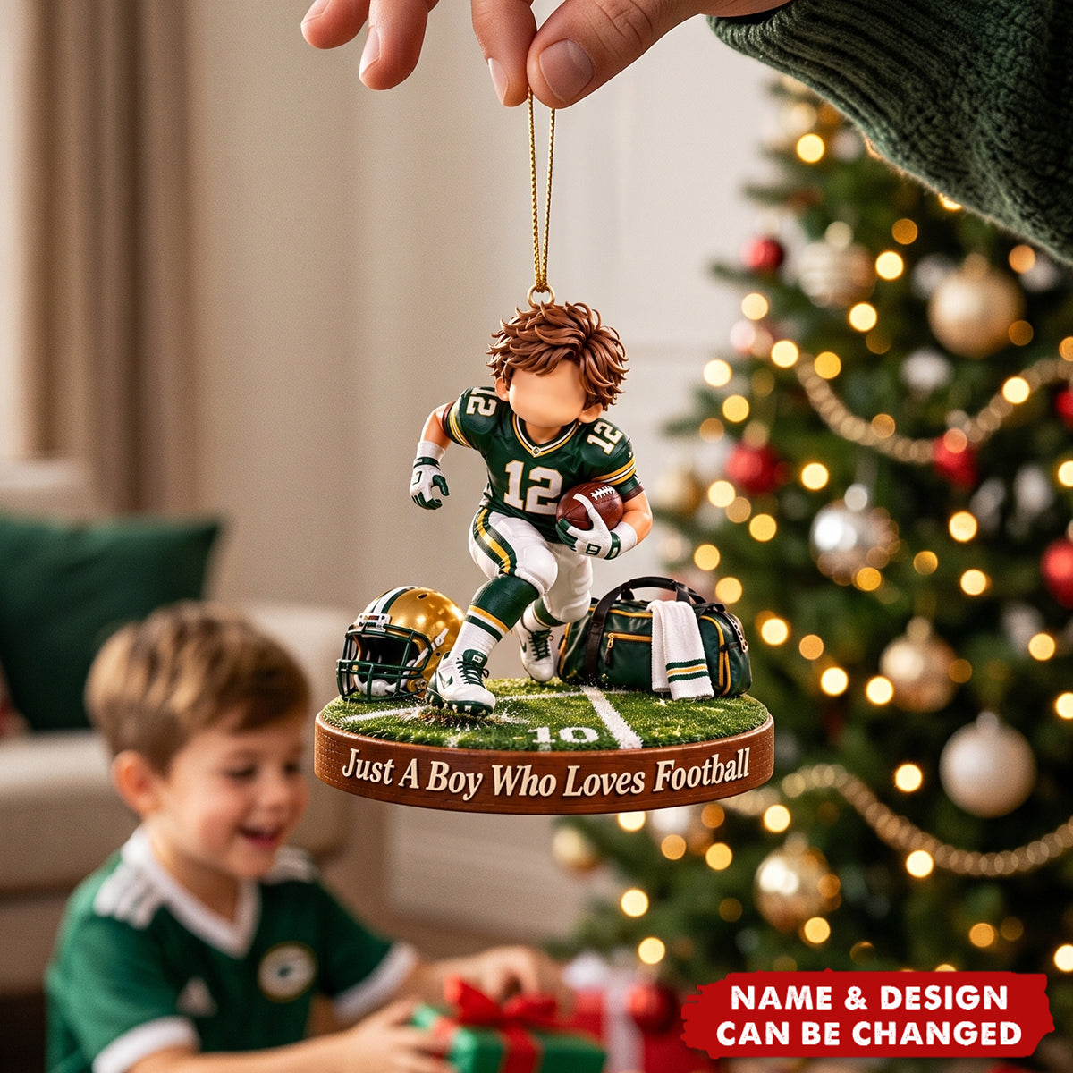 Soccer Boy Acrylic Ornament, Soccer Player Gift For Nephew