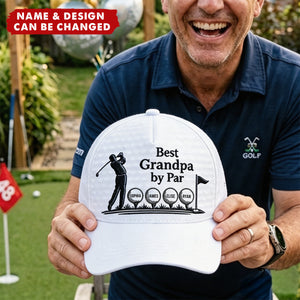 Custom Hat, All Over Print Classic Cap - Personalized Birthday Golf Gifts For Dad, Grandpa - Golf Days With Dad
