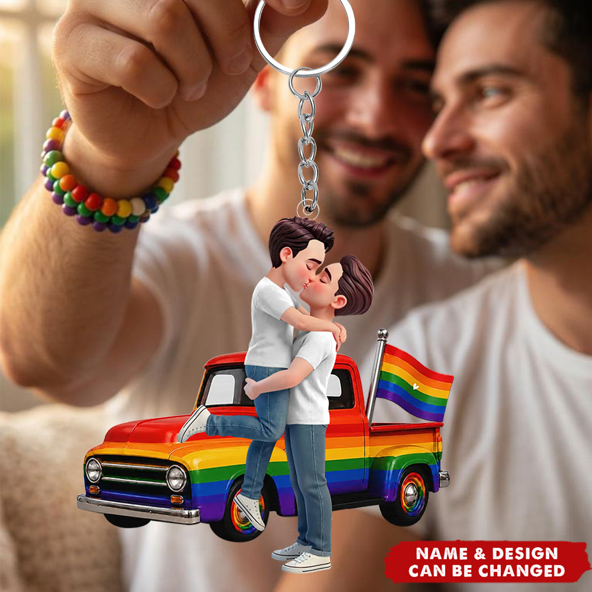 LGBT+ Couple Forever Love Wins - Personalized Acrylic Keychain