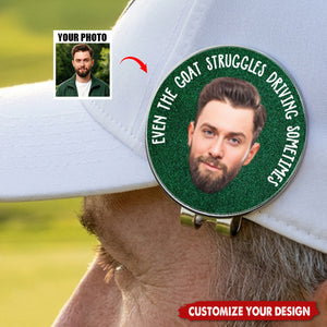 Custom Funny Face - Troll Gifts For Golf Lovers Buddy - Personalized Golf Ball Marker