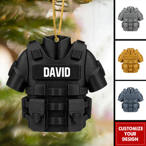 Personalized Police Vest Uniform - Custom Name Ornament