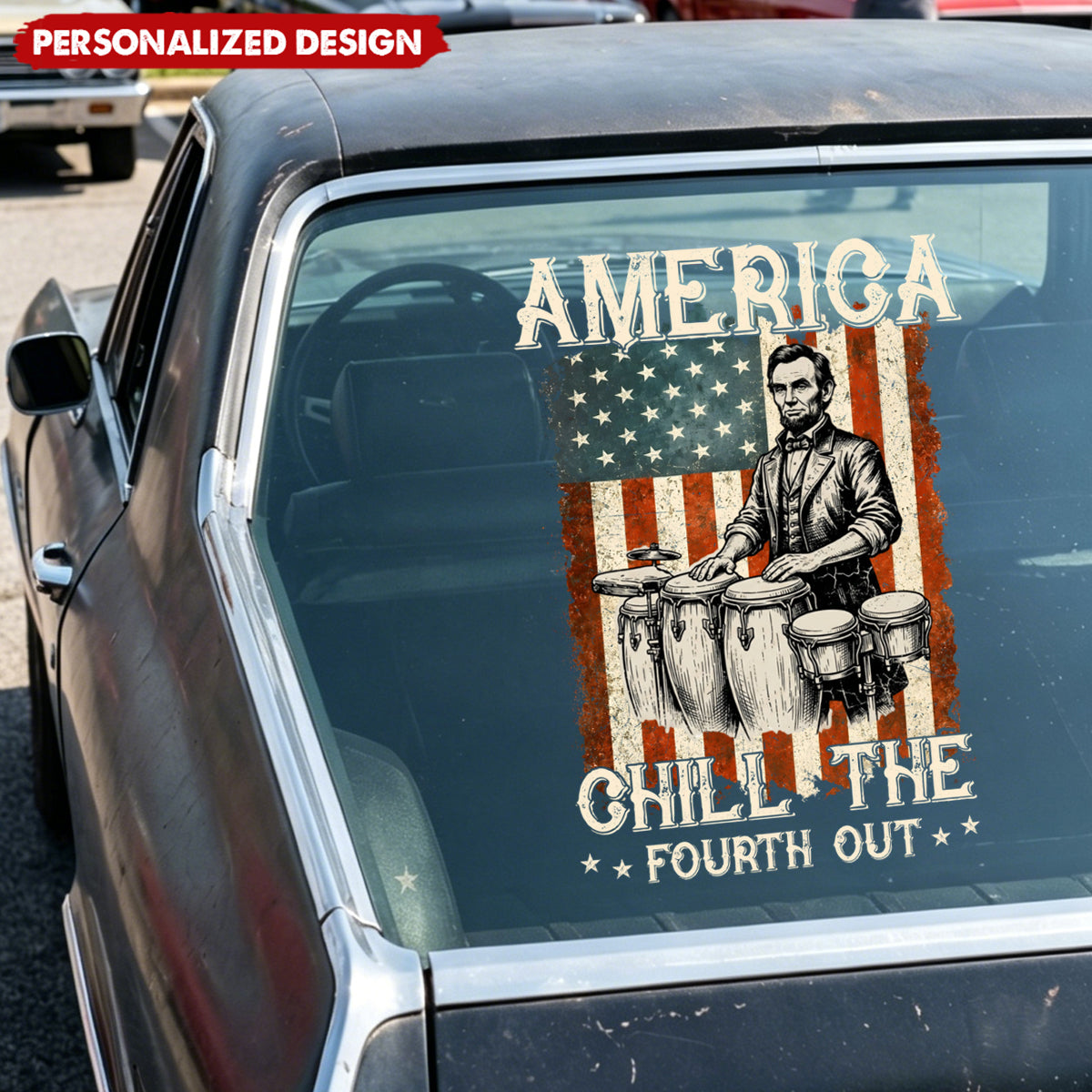 250 Years Of Freedom Presidents Playing Instruments - Personalized Decal