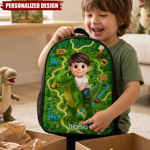 Dinosaur Adventure for Boys Girls - Personalized Backpack - Back to School Backpack for Kids