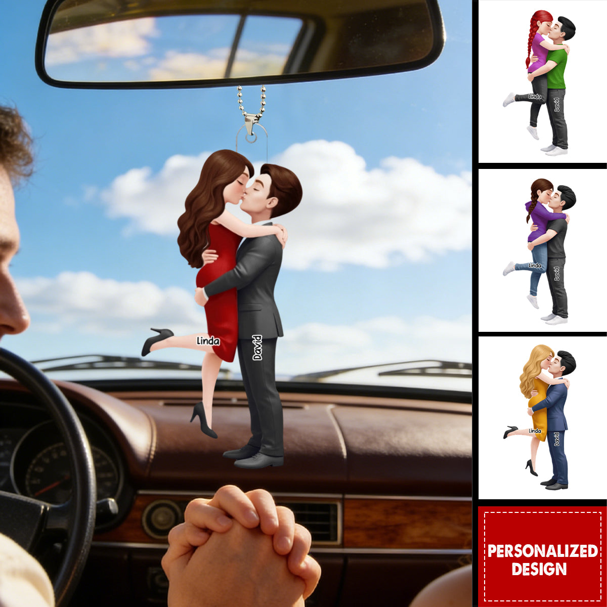 The Day I Found You Custom Special Date – Anniversary Gift for Her – Personalized Car Ornament
