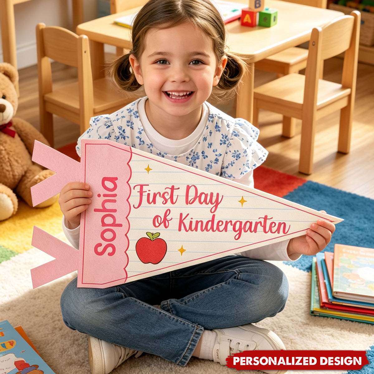 First Day Of School - Personalized Pennant