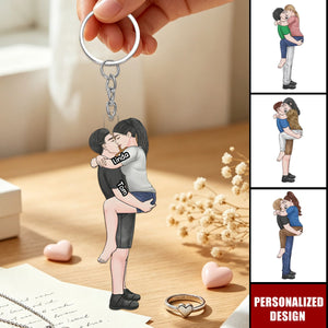 Personalized Acrylic Keychain – Couple Gift – Engrave Your Love Messages