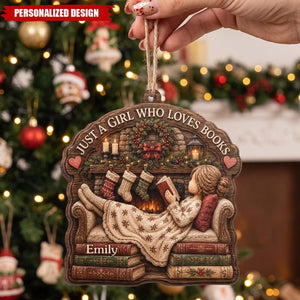 Custom Wood Ornament - Personalized Christmas Bookish Gifts For Book Lovers, Bookworms, Readers - My Weekend Is Fully Booked