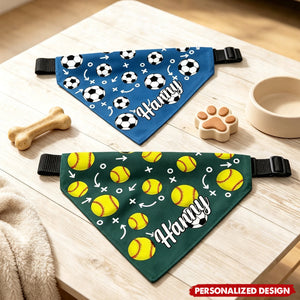 Dog Bandana Gift For Sport Lover - Personalized Bandana Collar