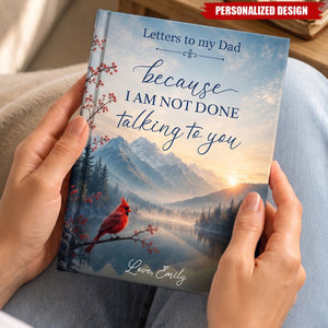 Custom Hardcover Journal - Personalized Memorial Sympathy Gifts For Loss Of Mom, Dad - Forever Remembered Always Loved