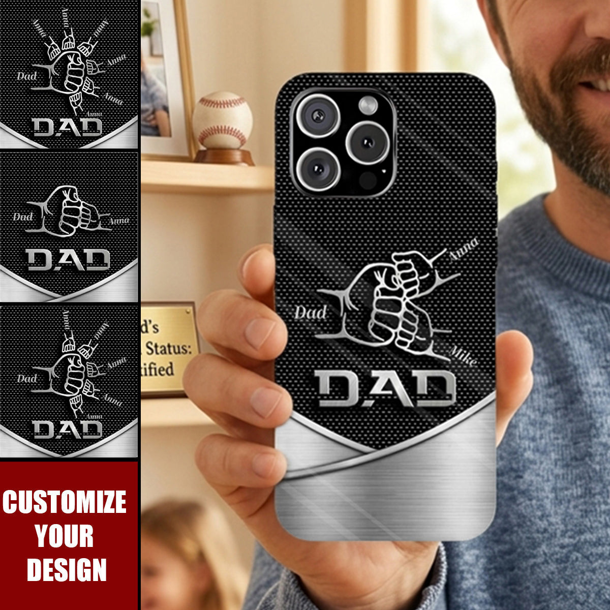 Dad The Man The Myth The Legend First Bump - Personalized Father Full Print Phone Case