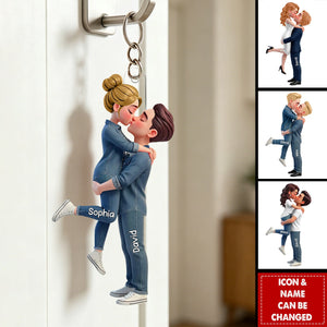 Personalized LGBT Couple Keychain - Gift For Couple, Happy Pride Month