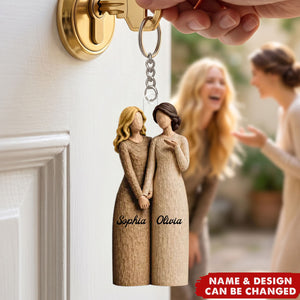 A Sweet Friendship Refreshes The Soul - Personalized Acrylic Keychain - Friendship Keepsake For Besties, Coworkers