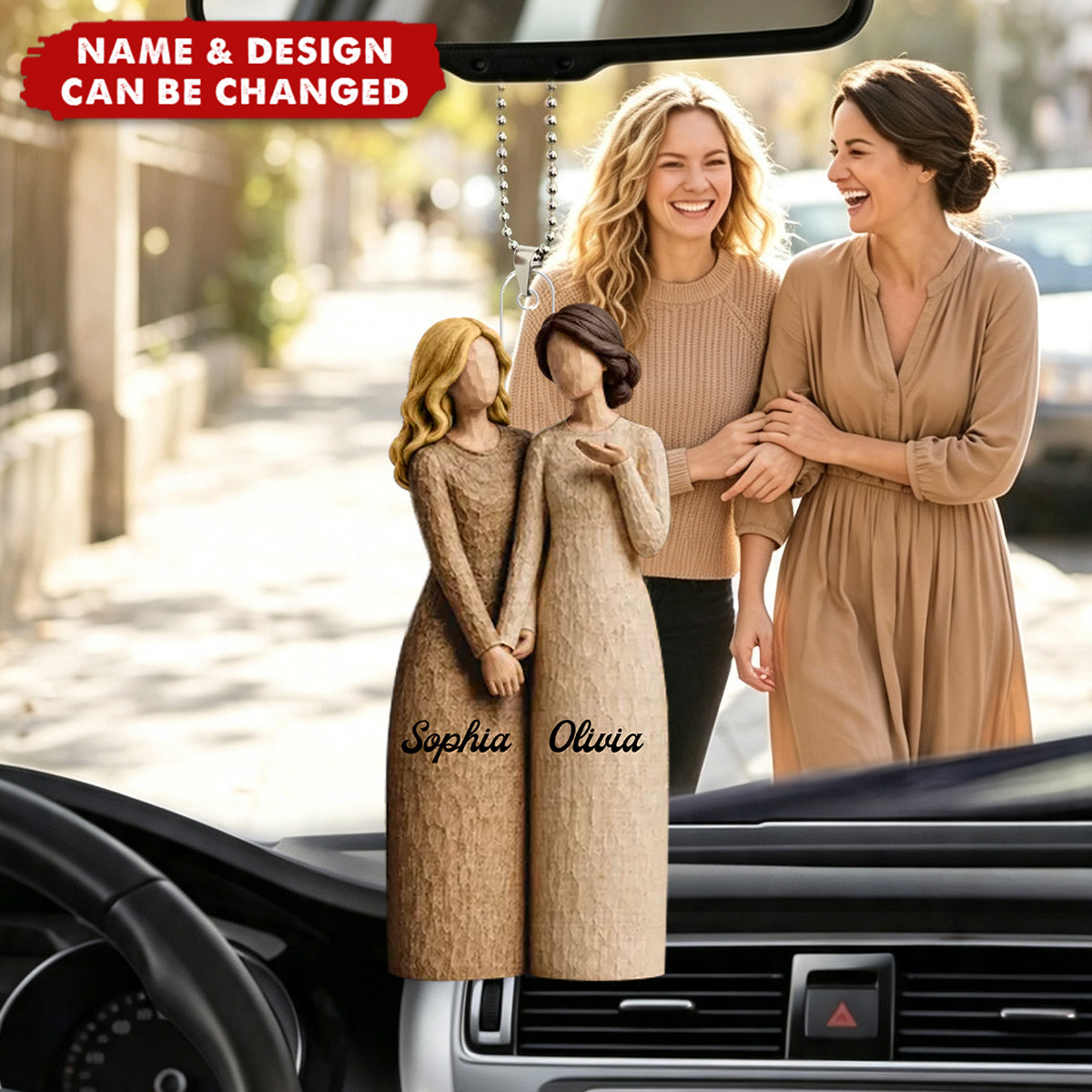 A Sweet Friendship Refreshes The Soul - Personalized Car Ornament - Friendship Keepsake For Besties, Coworkers