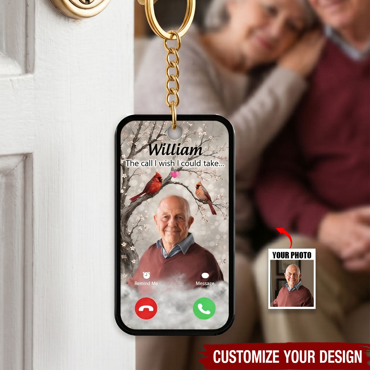Cardinals The Call I Wish I Could Take - Personalized Acrylic Keychain