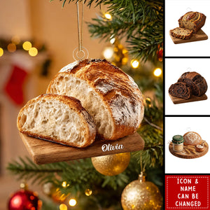 Personalized Bread Ornament, Custom Baker Christmas Keepsake Gift