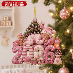 Personalized Baby's First Christmas Ornament 2026, Baby Boy Girl Christmas Keepsake