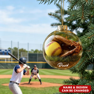 Custom Sports Ball Christmas Ornament, Acrylic Ornament for Ball Players