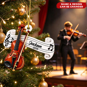 Classic Music Instrument Gift For Band Student, Music Teacher - Personalized Ornament