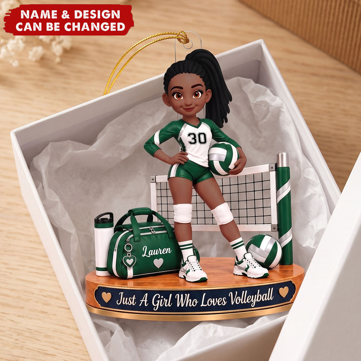 Just a Girl Who Loves Volleyball - Personalized Acrylic Ornament