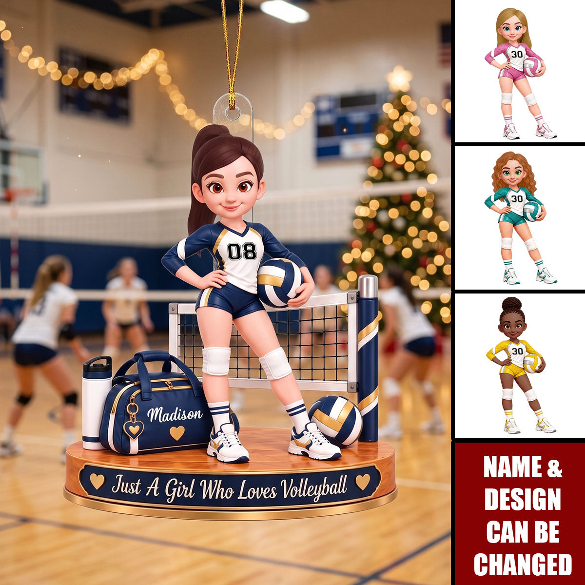 Just a Girl Who Loves Volleyball - Personalized Acrylic Ornament