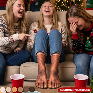 Ugly Feet Funny Gift For Husband Wife Boyfriend Girlfriend Friend Coworkers - Personalized Socks