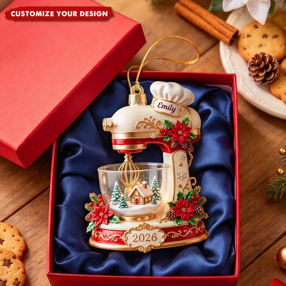 Baking Mixer Christmas Ornament - Personalized Gifts For Baking Lovers