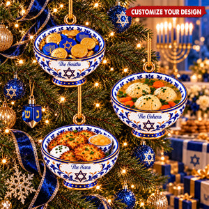 Personalized Traditional Hanukkah Food Ornament - Personalized Ornament