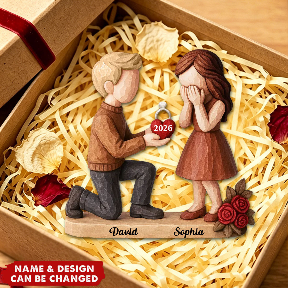 Couple Marriage Proposal - Personalized Fridge Magnet