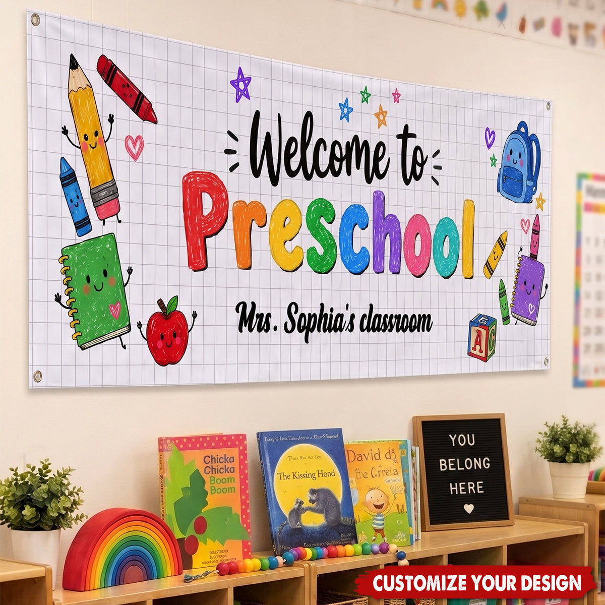 Welcome Class First Day Of School - Personalized Banner