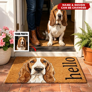 Custom Pet Portrait Funny Doormat Watercolor Art - Personalized Doormat