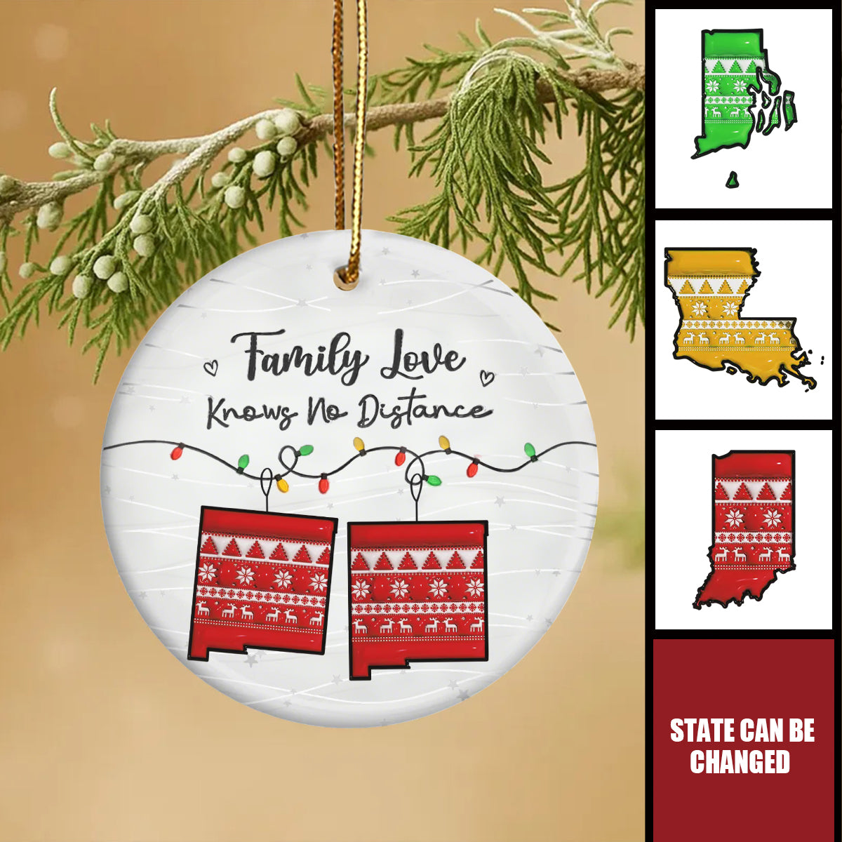 Together Forever, Never Truly Apart - Family Personalized Ornament- Christmas Gift For Family Members