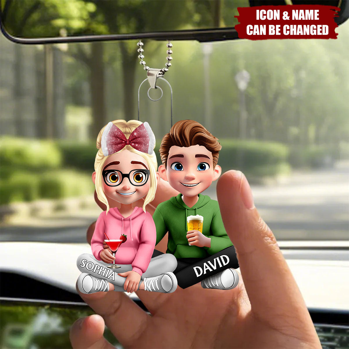 Couple Choose You To Be My Husband - Personalized Acrylic Car Ornament