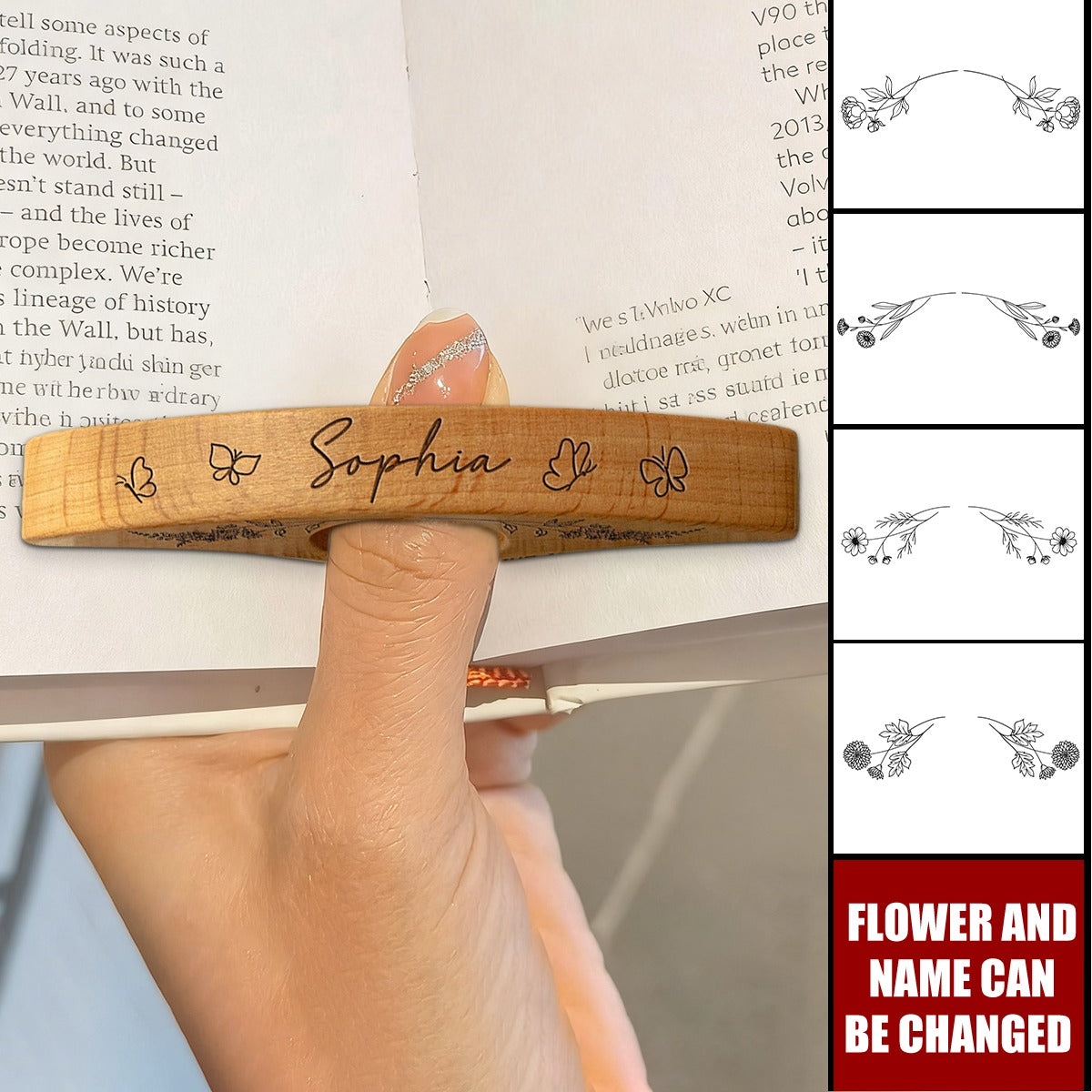 Birth Flowers - Personalized Book Page Holder