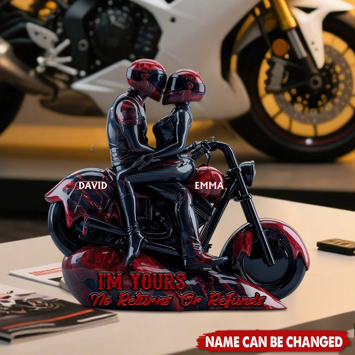 I'm Your No Returns Or Refunds - Personalized Biker Custom Shaped Acrylic Plaque