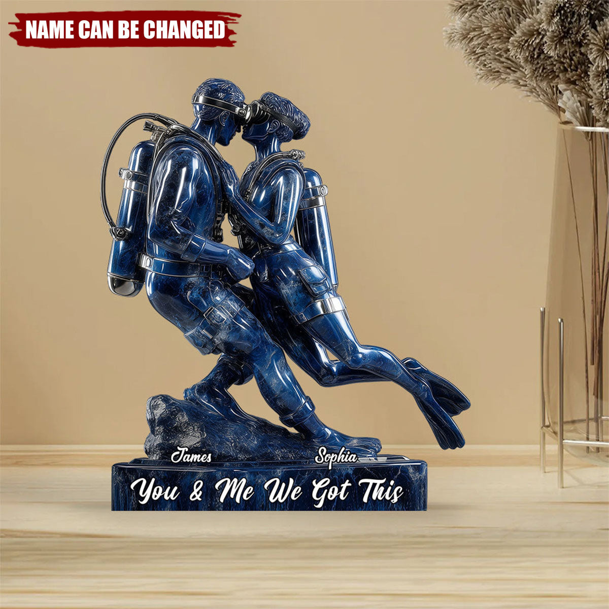 You & Me We Got This - Personalized Scuba Diving Custom Shaped Acrylic Plaque