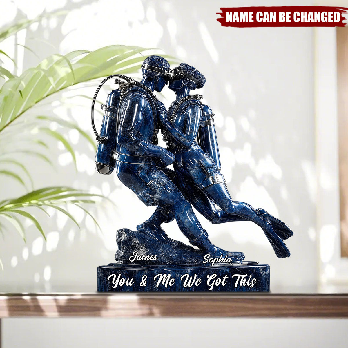 You & Me We Got This - Personalized Scuba Diving Custom Shaped Acrylic Plaque