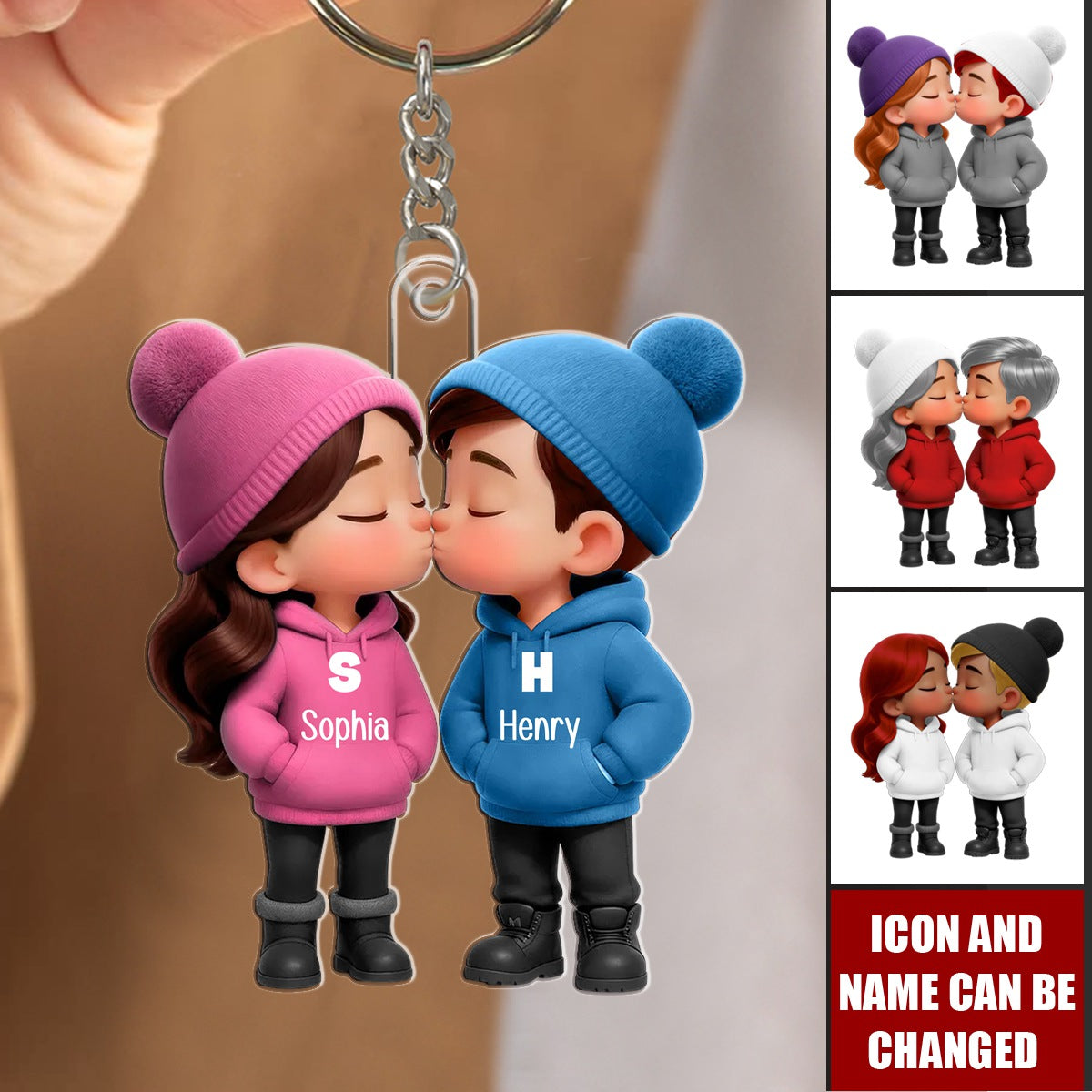 Christmas Gift For Him For Her - Personalized Acrylic Keychain
