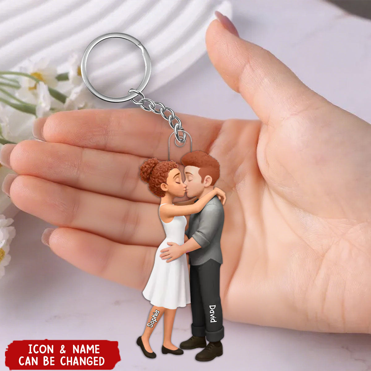 Together We Build Forever - Personalized Acrylic Keychain