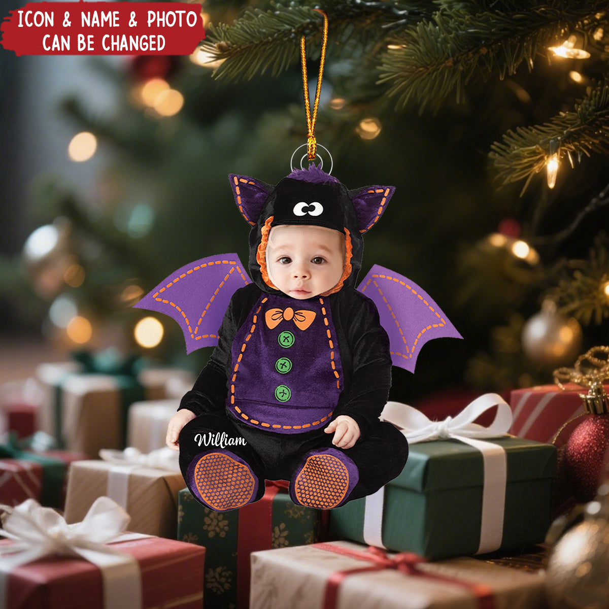 Funny Halloween Custom Face For Kids - Personalized Acrylic Photo Ornament