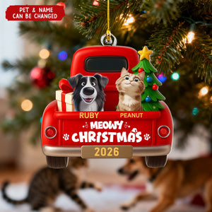Merry Christmas Pet Lovers - Personalized Acrylic Ornament