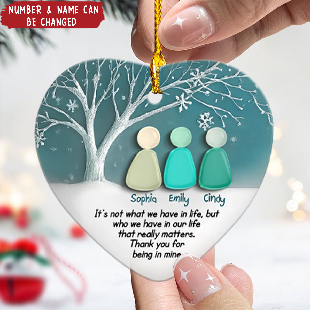 Besties Forever - Personalized Ceramic Ornament - Friendship Gift, Christmas Gift For Best Friends