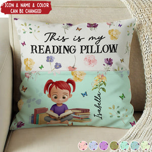 Birth Flower Book Lovers - Personalized Pocket Pillow