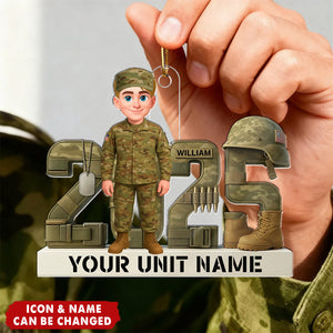 Christmas Army Soldier - Personalized Acrylic Ornament