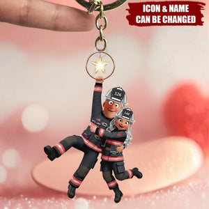 Firefighter Couple - Personalized Acrylic Keychain